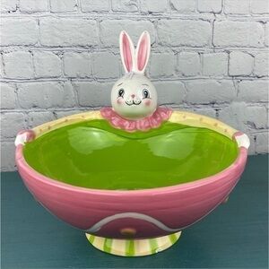 NWT johanna parker bunny bowl easter